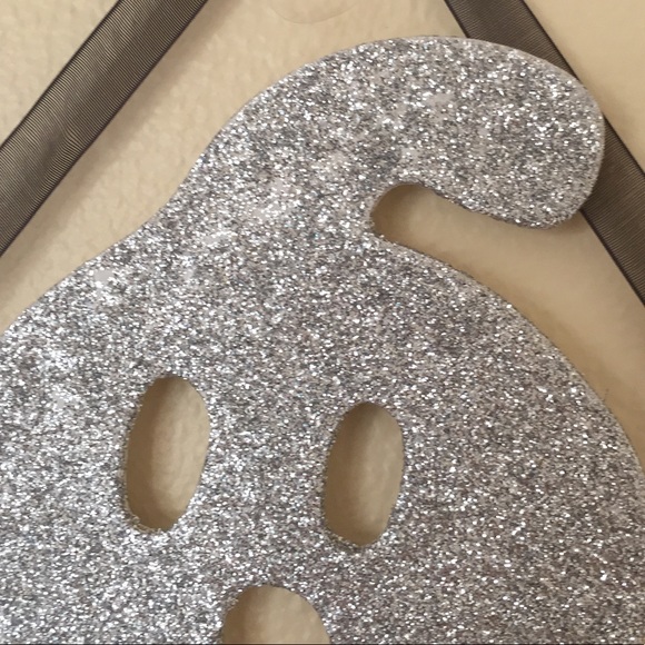 🐬 CLEARANCE ITEM: 13” Glittery Ghost Hanging Halloween Decoration - Picture 7 of 16